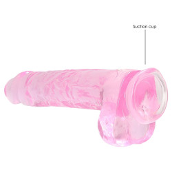 Real Rock Crystal Gode Crystal Clear 19 x 4.5cm Rose